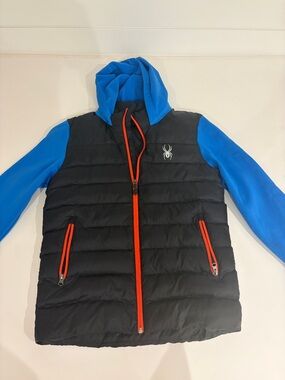 Spyder Blue and Black Puffer